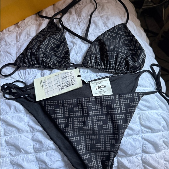 Fendi Black and White Geometric Bikini - Picture 3 of 3